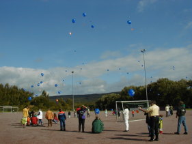 Ballonstart zum Weitflugwettbewerb